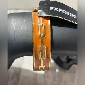 Express orange and gold cuff bracelet, NWT